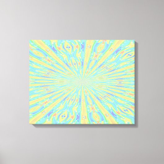ブルーアート抽象芸術ア包まれたート キャンバスプリント (正面)