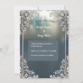 ブルーアート華美デコ結婚フレームの日付の安全 (正面)