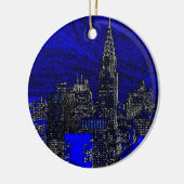 ブルーアーポップ・アートのトニューヨークシティ セラミックオーナメント (左)