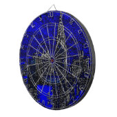 ブルーアーポップ・アートのトニューヨークシティ ダーツボード (正面右)