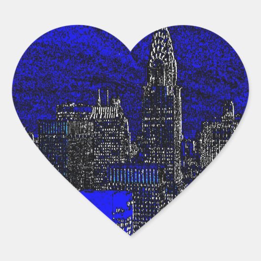 ブルーアーポップ・アートのトニューヨークシティ ハートシール (正面)