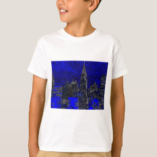 ブルーアーポップ・アートのトニューヨークシティ Tシャツ