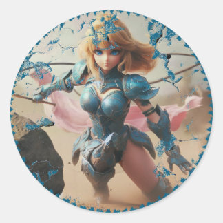 ブルーアーマーの女性 ラウンドシール