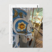 ブルーアーマード馬プロフィール、クレセントパーク回転木馬 ポストカード (正面/裏面)