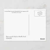 ブルーアーマード馬プロフィール、クレセントパーク回転木馬 ポストカード (裏面)