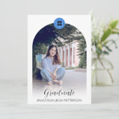 ブルーアーモダンチ卒業2枚の写真 案内状 (スタンド正面)