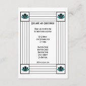 ブルーアールデコデザインウェディングレセプション エンクロージャーカード (裏面)