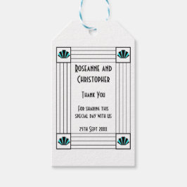 ブルーアールデコ結婚デザイン ギフトタグ