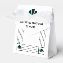 ブルーアールデコ結婚デザイン フェイバーボックス