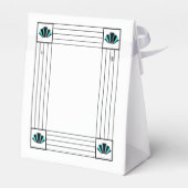 ブルーアールデコ結婚デザイン フェイバーボックス (裏面サイド)