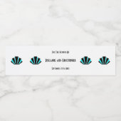 ブルーアールデコ結婚デザイン ペットボトルラベル (シングルラベル)