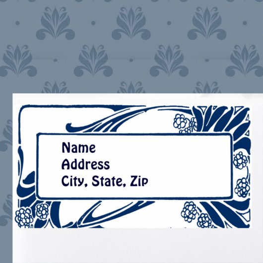 ブルーアールヌーボー ラベル