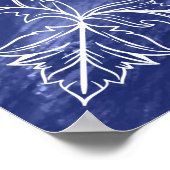 ブルーアー縁どトにヘブル絵を描シェマ ポスター (角)