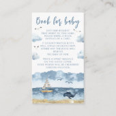 ブルーア航海のホイ赤ちゃんシャワー用の少年向けの本 エンクロージャーカード (正面)