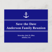 ブルーア航海のンドホワイトいかり文字ファミリー懇親会 案内ポストカード (正面)