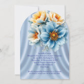 ブルーイかわいらしロフラワーバースデーパーティー 招待状 (裏面)