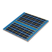 ブルーイエラープレイドタイルデザイン タイル (側面)