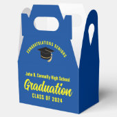 ブルーイエローおめでとうございます卒業パーティー フェイバーボックス (オープン)