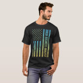 ブルーイエローのジュニアビジネスアナリスト Tシャツ (正面フル)