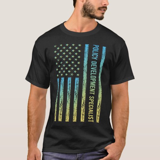 ブルーイエローの政策立案スペシャリスト Tシャツ (正面)