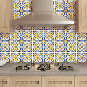 ブルーイエローアスペインのズレジョデコーモダンル タイル