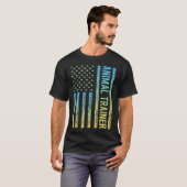 ブルーイエローアニマルトレーナー Tシャツ (正面フル)