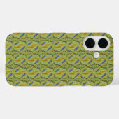 ブルーイエローアートデコインレトロスタイル Case-Mate iPhoneケース (裏面 (横))
