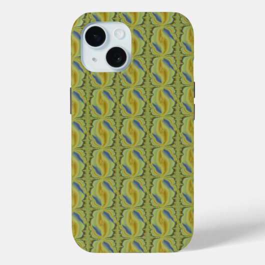 ブルーイエローアートデコインレトロスタイル Case-Mate iPhoneケース (裏面)