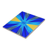 ブルーイエローウィンタークリスマスクリスマススタースターバスト タイル (側面)