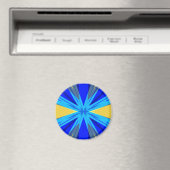 ブルーイエローウィンタークリスマスクリスマススタースターバスト マグネット (インサイチュ (食洗機))