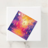 ブルーイエローウォーター色の雨滴カラフル フェイバータグ (インサイチュ)