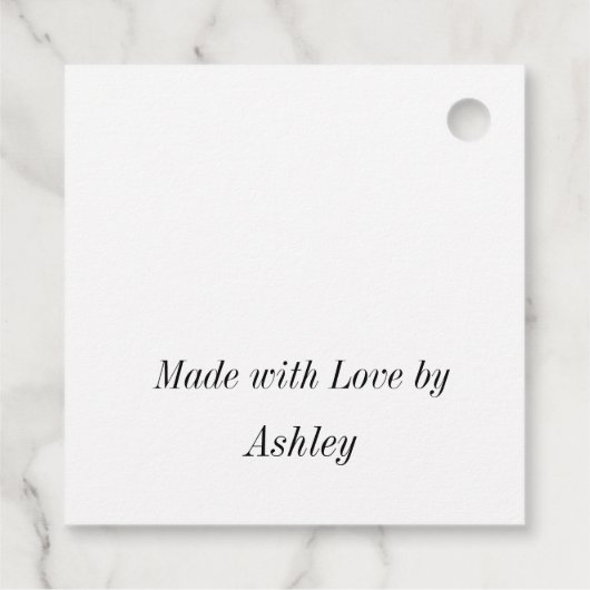 ブルーイエローウォーター色の雨滴カラフル フェイバータグ (裏面)