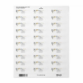 ブルーイエローウォーター色ワイルドフラワー結婚ズリターン ラベル (フルシート)