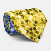 ブルーイエローウクライナ国旗のグリッターフェイクキラキラ ネクタイ (ロール)