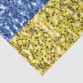 ブルーイエローウクライナ国旗のグリッターフェイクキラキラ 薄葉紙 (詳細)