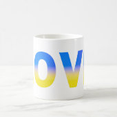 ブルーイエローウラインスパイアイナピースノ戦争 コーヒーマグカップ (中央)