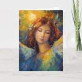 ブルーイエローエンジェルグローすべての行事 カード (正面)