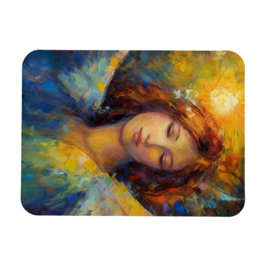 ブルーイエローエンジェルグローすべての行事 マグネット (横)