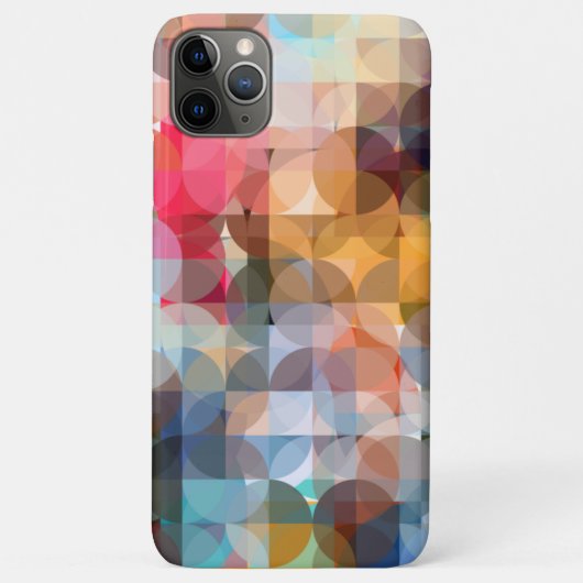 ブルーイエローオレンジピンクパープルモザイクアートパターン Case-Mate iPhoneケース (裏面)