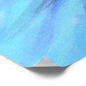 ブルーイエローオレンジ絵画抽象芸術アート2 ポスター (角)