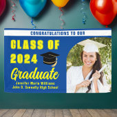 ブルーイエロークラスの2024卒業写真パーティー 横断幕