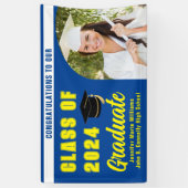 ブルーイエロークラスの2024卒業写真パーティー 横断幕 (縦)