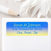 ブルーイエローグラデーション平和ウクライナ戦争サポートなし ラベル (インサイチュ)