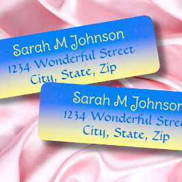 ブルーイエローグラデーション平和ウクライナ戦争サポートなし ラベル