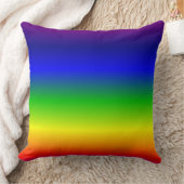 ブルーイエローグリーンレインボーピロー クッション (ブランケット)