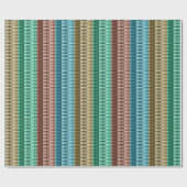 ブルーイエローグリーンレッドスタイリッシュシックモダンパターン ラッピングペーパー (フラット)