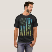 ブルーイエローコマーシャルパイロット Tシャツ (正面フル)