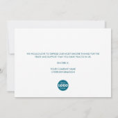 ブルーイエローサイエンスビジネスロゴ サンキューカード (裏面)