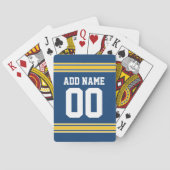 ブルーイエローサッカーチームジャージーの名前と番号 トランプ (裏面)