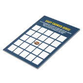 ブルーイエローサッカー赤ちゃんシャワービンゴゲーム ノートパッド (アングル)